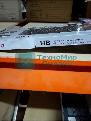 (Поврежденная упаковка) Клавиатура проводная DEFENDER HB-420 черный (USB, полноразмерная, 107+3 кл.) (45420)