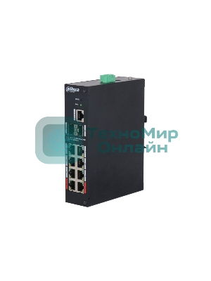 Коммутатор Dahua DH-HS4210-8GT-90, 8×1 Гбит/с + 2×1 Гбит/с SFP, управляемый