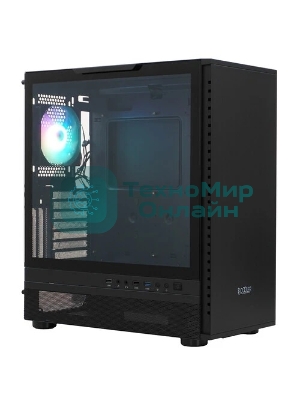 Компьютерный корпус PCCooler IE200 BK, Tempered Glass Full Tower, черный, TG, SPCC, 1x120мм ARGb E-ATX, ATX, mATX, mITX 180/380/220мм 4x2.5