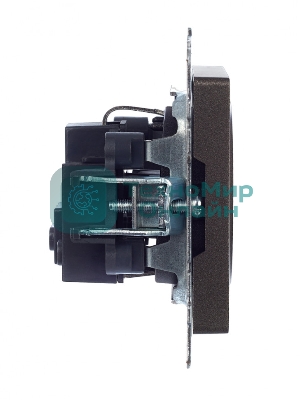 Розетка 1-местная IEK BRITE 16А РС11-1-0-БрТБ с заземлением, без защитных шторок, 16А, темная бронза