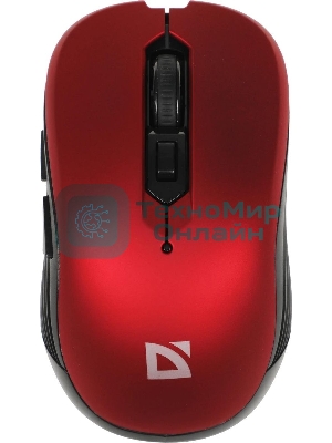 Мышь беспроводная Defender Gassa MM-105 красный, 1600 dpi, радиоканал, USB, кнопки - 6