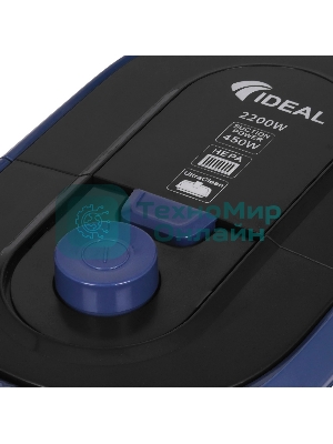 Пылесос IDEAL МП-2000 синий, 450/2200 Вт, уборка сухая, пылесборник контейнер 2 л