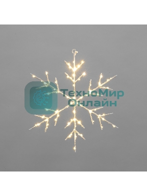 Светодиодная подвесная фигура Neon-night Снежинка на металлическом каркасе, цвет теплый белый