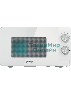 Микроволновая печь Gorenje MO20E1W2 белый, 20 л, 800 Вт, переключатели - поворотный механизм
