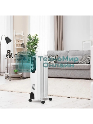 Обогреватель масляный Ballu Classic BOH/CL-07WRN (7 секций), белый, 1500 Вт, 20 м2, термостат