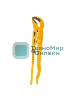 Трубный рычажный ключ №1 с изогнутыми губками Deli DL105240 315мм, раскрытие губок 0-40мм, сталь Cr-V