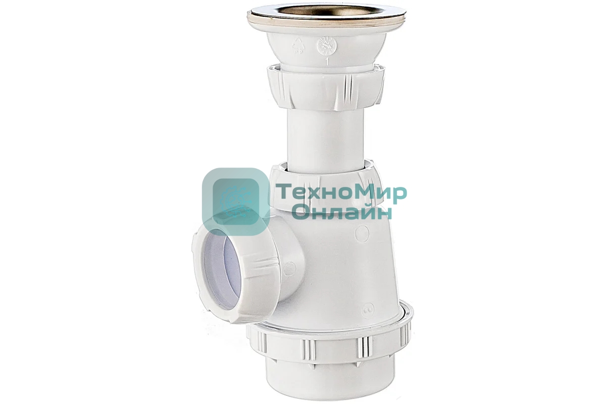 Сифон WIRQUIN 1 ¼ х 32мм с выпуском для биде и умывальников