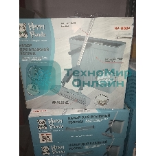 (Распродажа) Набор для влажной уборки HP-MB04 Happy Panda с ведром с механизмом отжатия и 2 насадками ПВА