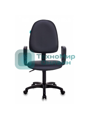 Кресло Бюрократ CH-1300N/OR-16 черный, экокожа, 120 кг, механизм качания