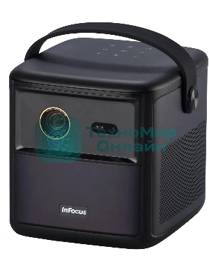 LED проектор InFocus IN3018SL Crusader Master DLP, 450 lm, FullHD, (1.2:1), HDMI 2.0 (eARC) USB-A 2.0, AUX, Bluetooth 5.1/BLE, wi-fi 2.4/5GHz, 2х10W Dolby Audio, до 25000ч., 1.57 кг батарейка