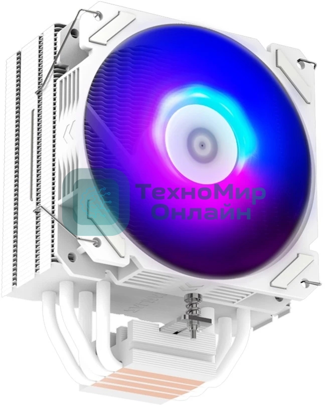 Кулер ZALMAN CNPS9X PERFORMA WHITE ARGB, 120мм FAN, 4 HEAT PIPES, 4-PIN PWM, 700-1800 RPM, 28DBA MAX, HYDRO BEARING, FULL SOCKET SUPPORT