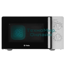 Микроволновая печь Delta DL-86L20 белый, 20 л, 700 Вт, переключатели - поворотный механизм
