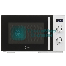 Микроволновая печь Midea AM825P2ET-W белый, 25 л, 800 Вт, переключатели - кнопки, поворотный механизм