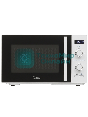 Микроволновая печь Midea AM825P2ET-W белый, 25 л, 800 Вт, переключатели - кнопки, поворотный механизм