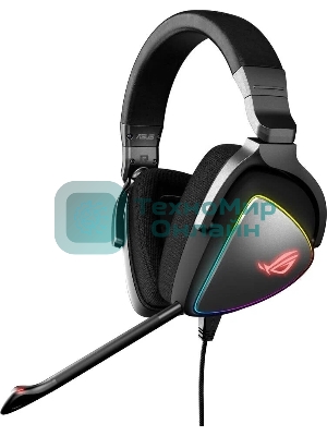 Игровые наушники ASUS ROG Delta S черные (7.1, USB Type-C + A, RGb подсветка, 50 мм, ESS 9281 Pro, микрофон, 90YH02K0-B2UA00)
