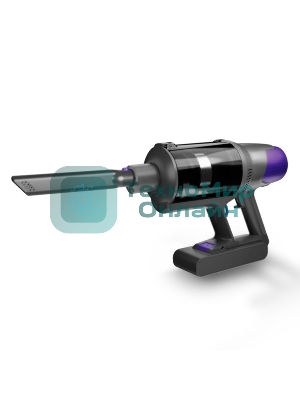 Пылесос вертикальный Centek CT-2572 фиолетовый/черный, питание от аккумулятора, 230 Вт, уборка сухая, пылесборник 1.2 л, работа от АКБ max 90 мин