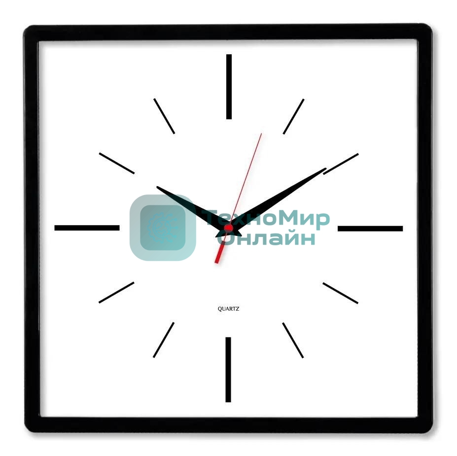Часы настенные аналоговые Бюрократ WallC-S61P D30 см черный