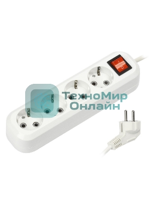 Удлинитель Smartbuy (SBE-16-4-02-ZS) 4 гнз х 2,0 м (16А/3.5 кВт, ПВС 3х1.0)