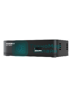 Приставка для цифрового ТВ SoundMax SM-DVBT272 черный, DVB-T2, DVB-T, DVB-C, HDMI, USB 2.0 х2