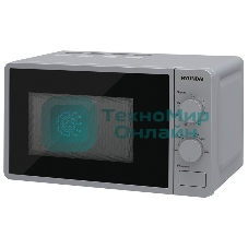 Микроволновая печь Hyundai HYM-M2001 серебристый/черный, 20 л, 700 Вт, переключатели - поворотный механизм