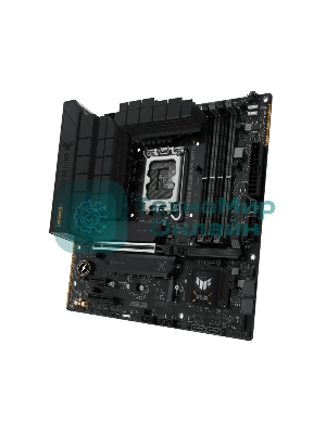 Материнская плата ASUS TUF GAMING B760M-PLUS WIFI II, LGA 1700, Intel B760, 4xDDR5, 4xSATA, 3xM.2, 1xPCIe 5.0 x16, 1xPCIe x4, 1xUSB-A 3.2 Gen 2, 2xUSB-A 3.2 Gen 1, 4xUSB 2.0, 1xUSB-C 3.2 Gen 2x2, 1x2.5Gb LAN, 5x3.5 мм, 7.1, Wi-Fi 6E, Bluetooth 5.3, mATX