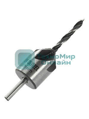 Набор сверл зенкеров Denzel по дереву, 3-10 мм, 7 шт