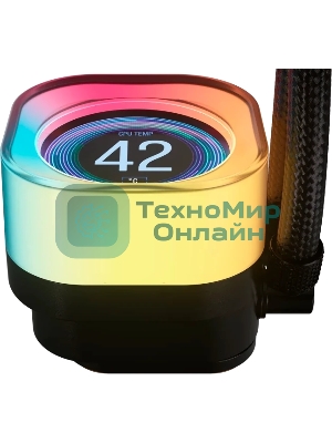 Система жидкостного охлаждения Corsair iCUE LINK TITAN 240 RX LCD (240мм, черный, RGb/ Fans: 2x120мм, 73.5CFM, 36dBA, 2100RPM/ S: 1851, 1700, AM5, AM4)