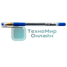 Ручка шариковая Silwerhof Daily Golden прозрачный, d=0.5мм, синие чернила, сменный стержень, линия 0.3мм, резиновая манжета