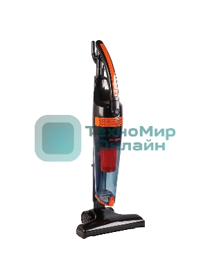 Пылесос вертикальный Endever SkyClean VC-294 черный/оранжевый, питание от сети, 120 Вт, уборка сухая, пылесборник 1.5 л