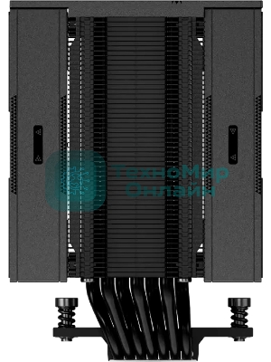 Кулер для процессора PCCooler RZ700D BK (270W, 4-pin PWM, 159.5mm, Al/Cu, 7x6mm, 2x120mm, 79.8CFM, 35.9dBA, 2400RPM, S: 1851/1700/1200/115X, AM5/AM4, black)