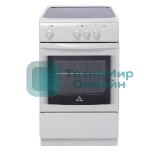 Электрическая плита De Luxe 506003.04ЭС белый, конфорок - 3 шт, духовка - 60 л, 87 см x 50 см x 60 см