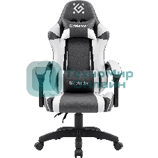 Кресло Defender Fortune серый, экокожа, 120 кг