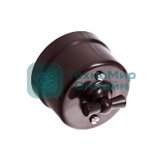 Выключатель проходной поворотный Bironi B1-201-22 1-кл. ОП Лизетта 10А IP20 ретро 4 полож. ABS-пластик коричневый