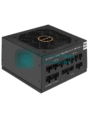 Блок питания 650W ExeGate 80 PLUS® GOLD 650VSP FС (ATX3.0, APFC, КПД 90% (80 PLUS Gold), 120мм fan, 24pin, 2x(4+4)pin, PCIE5.0/12VHPWR, 2xPCI-E, 6xSATA, 3xIDE, 1xFDD, Full Cable Management, black, Color box)