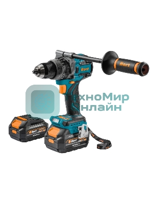 Дрель-шуруповерт Bort BAB-21Ix2Li-XDK, 18 В, 4 Ач, 150 Нм, бесщеточный, ударная