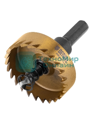 Коронка по металлу Denzel HSS, 45 мм, нитридтитановое покрытие