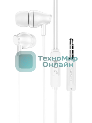 Проводные наушники Borofone BM61 белый, вкладыши, проводной