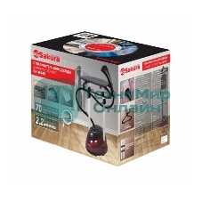 Отпариватель Sakura SA-3924R черный/бордовый, 2200 Вт, 35 г/мин, 2200 мл