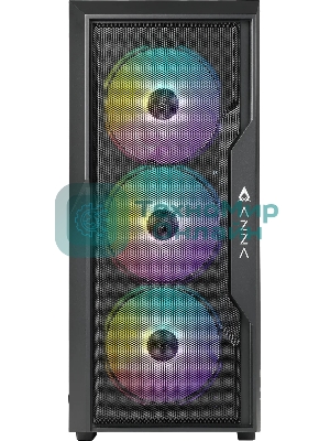 Компьютерный корпус Azza Fighter черный без БП ATX 4x120мм 2x140мм 2xUSB2.0 1xUSB3.0 audio bott PSU
