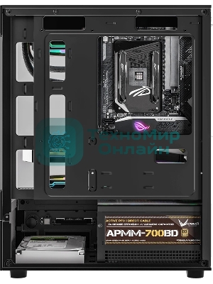 Компьютерный корпус AeroCool/Formula Crystal Z1CM черный без БП mATX 5x120мм 1xUSB3.0 audio bott PSU