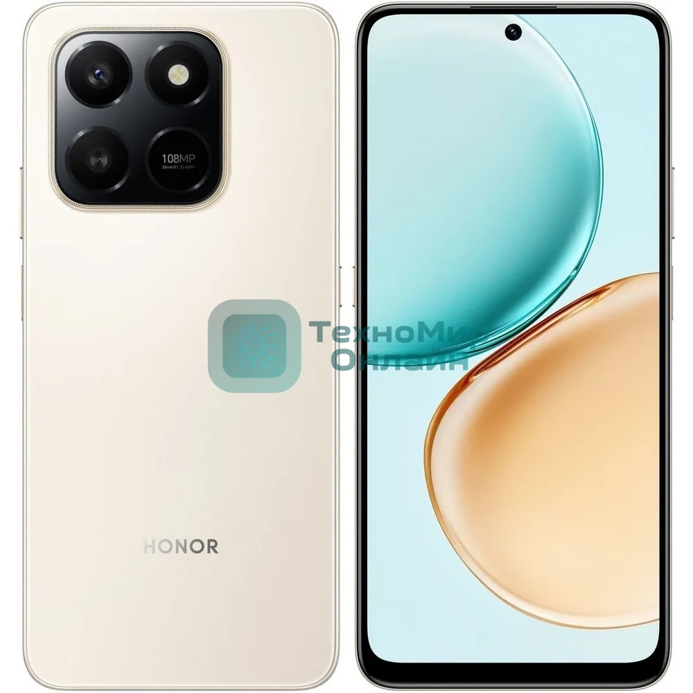 Смартфон HONOR X7d 8/256Gb золотой