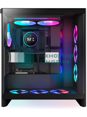 Система жидкостного охлаждения для ПК/Water Cooling System NZXT Kraken Elite 280 RGb (250W, 280мм, LED temp., Black/Fans: 2x140мм, 98.61CFM, 34.5dBA, 2000RPM/Pump height 65мм, 2800RPM, Rad thickness 27мм/S: 1851, 1700, 1200, 115X, AM5, AM4)