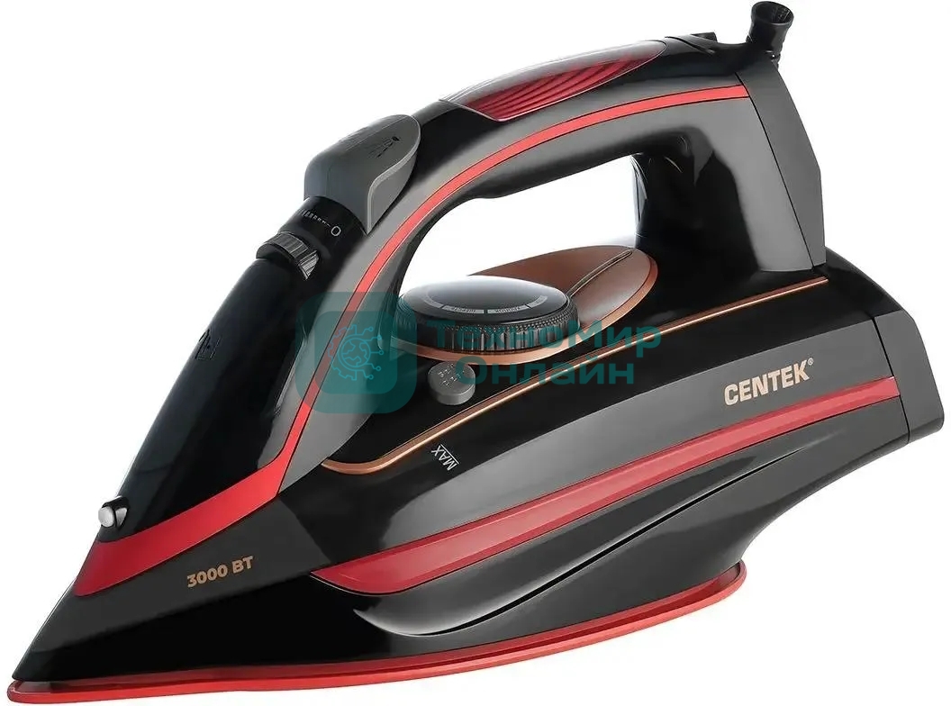 Утюг Centek CT-2311 черный/красный, 3200 Вт, 50 г/мин, 190 г/мин, 400 мл