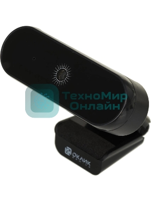 Веб-камера OKLICK OK-C008FH 1920x1080, 30 кадр/с, USB Type-A, микрофон (шумоподавление), автоматическая фокусировка, универсальное крепление