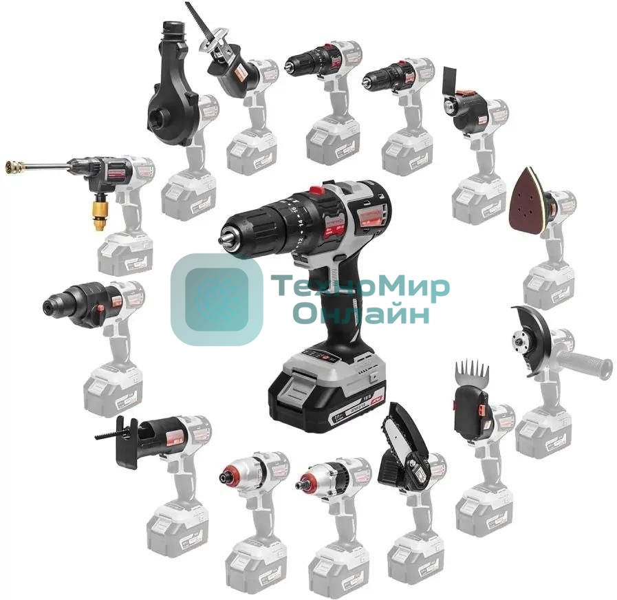 Дрель-шуруповерт аккумуляторная Интерскол ДАУ-10/18В аккум. патрон:быстрозажимной (кейс в комплекте) (755.2.2.47)