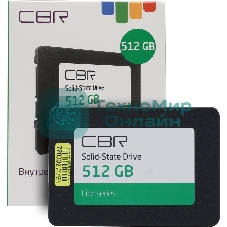 Накопитель SSD CBR, 512Gb, SATA III, 2.5