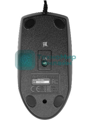Мышь проводная A4Tech OP-720S черный, 1200 dpi, USB, кнопки - 3