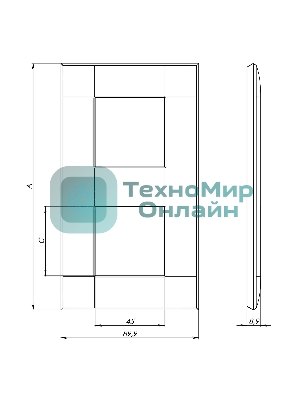 Рамка DKC Avanti 4412904 2 поста (4 мод.) 