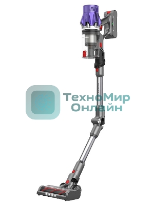 Пылесос вертикальный Redmond VH-1319 серый, питание от аккумулятора, 450 Вт, уборка влажная/сухая, пылесборник 0.6 л (работа от АКБ max 75 мин)