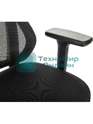 Кресло Бюрократ MC-412N-H черный, сетка, подголовник